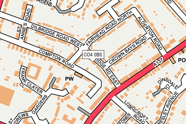 CO4 0BS map - OS OpenMap – Local (Ordnance Survey)