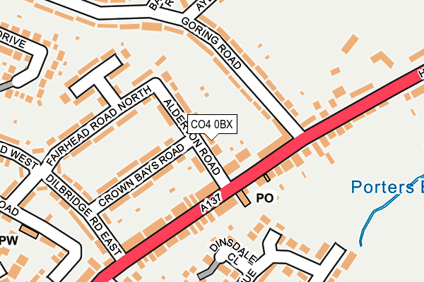 CO4 0BX map - OS OpenMap – Local (Ordnance Survey)