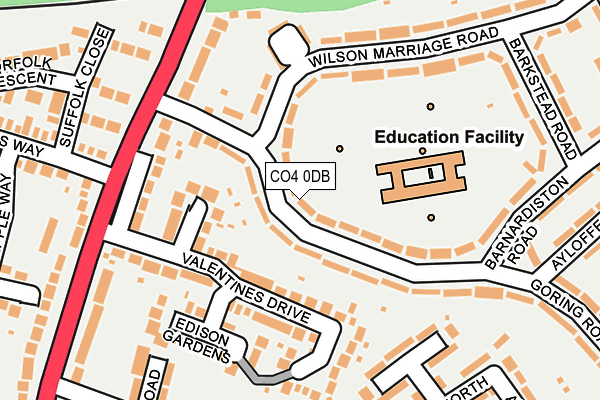 Map of EAST HOUSING LTD at local scale