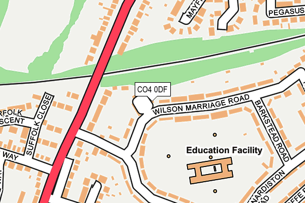 CO4 0DF map - OS OpenMap – Local (Ordnance Survey)