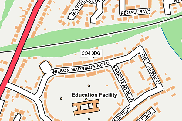 CO4 0DG map - OS OpenMap – Local (Ordnance Survey)