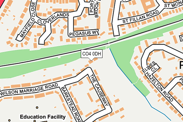 CO4 0DH map - OS OpenMap – Local (Ordnance Survey)