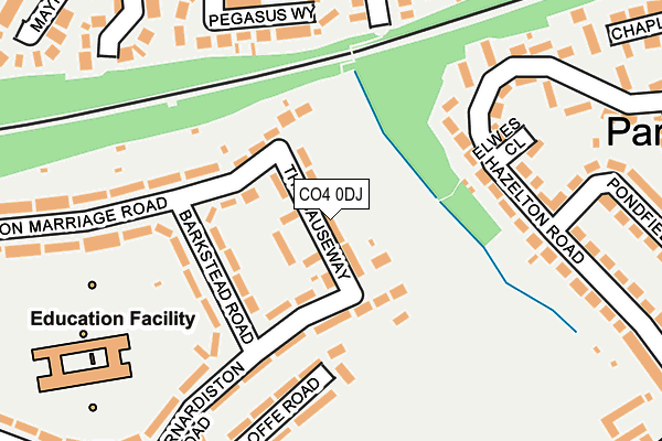 CO4 0DJ map - OS OpenMap – Local (Ordnance Survey)
