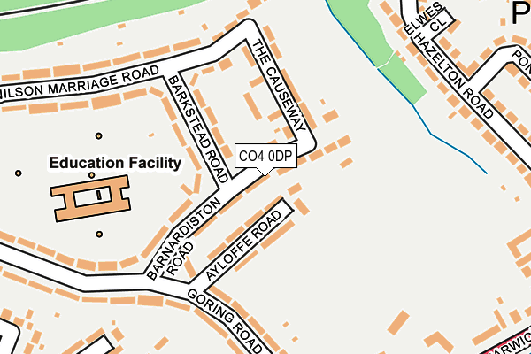 CO4 0DP map - OS OpenMap – Local (Ordnance Survey)