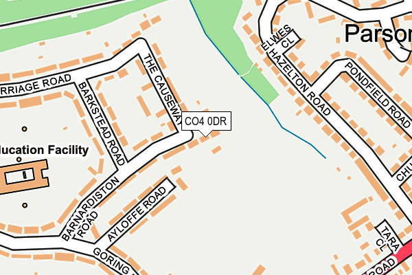 CO4 0DR map - OS OpenMap – Local (Ordnance Survey)