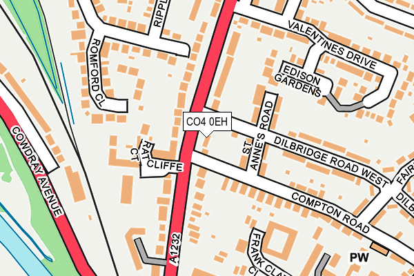 CO4 0EH map - OS OpenMap – Local (Ordnance Survey)