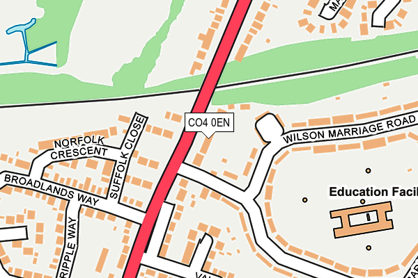 CO4 0EN map - OS OpenMap – Local (Ordnance Survey)
