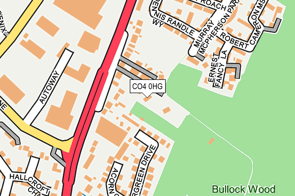 CO4 0HG map - OS OpenMap – Local (Ordnance Survey)