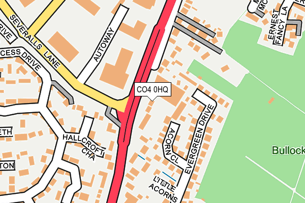 CO4 0HQ map - OS OpenMap – Local (Ordnance Survey)