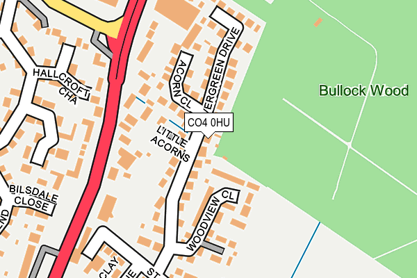 CO4 0HU map - OS OpenMap – Local (Ordnance Survey)