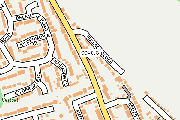 CO4 0JG map - OS OpenMap – Local (Ordnance Survey)