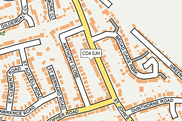 CO4 0JH map - OS OpenMap – Local (Ordnance Survey)