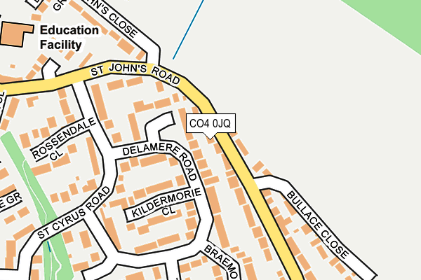 CO4 0JQ map - OS OpenMap – Local (Ordnance Survey)