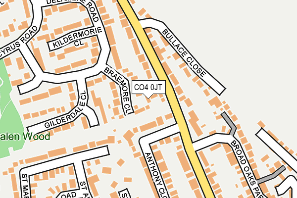 CO4 0JT map - OS OpenMap – Local (Ordnance Survey)