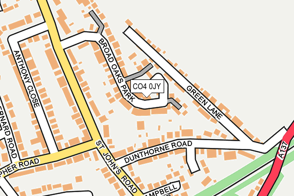 CO4 0JY map - OS OpenMap – Local (Ordnance Survey)