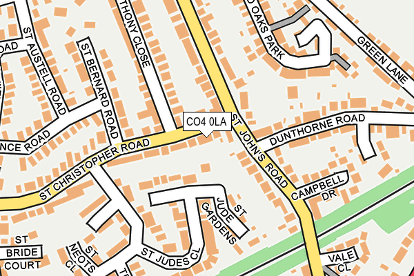 CO4 0LA map - OS OpenMap – Local (Ordnance Survey)