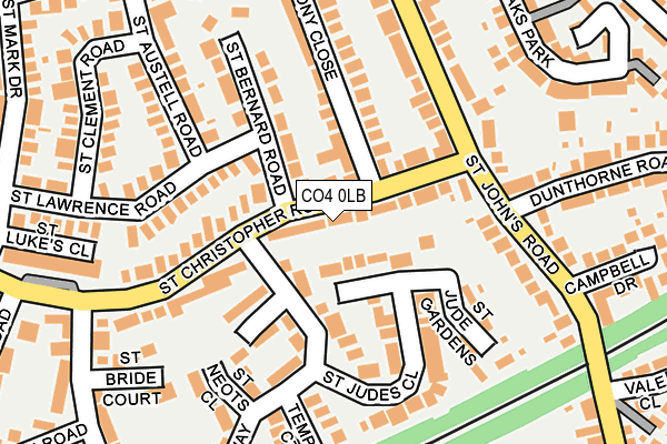 CO4 0LB map - OS OpenMap – Local (Ordnance Survey)