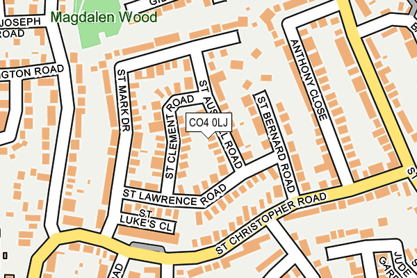 CO4 0LJ map - OS OpenMap – Local (Ordnance Survey)