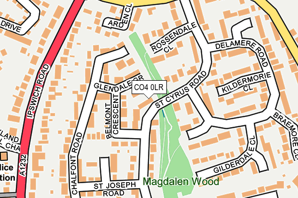 CO4 0LR map - OS OpenMap – Local (Ordnance Survey)