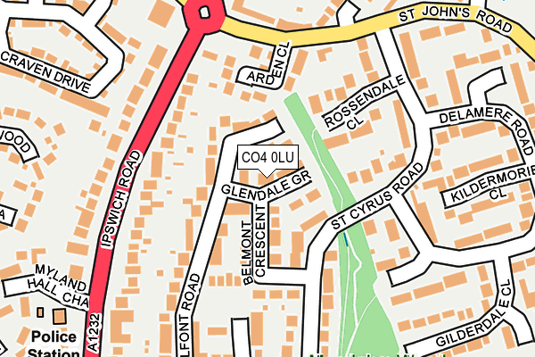 CO4 0LU map - OS OpenMap – Local (Ordnance Survey)