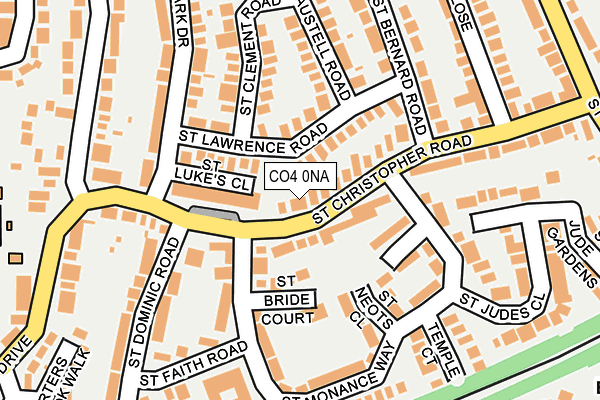 CO4 0NA map - OS OpenMap – Local (Ordnance Survey)