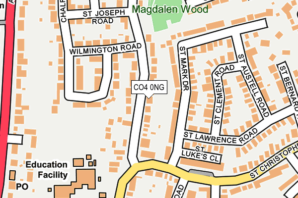 CO4 0NG map - OS OpenMap – Local (Ordnance Survey)
