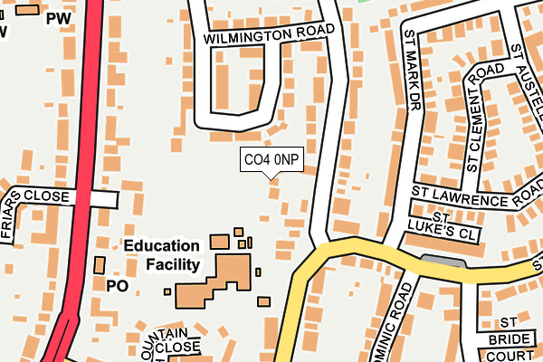 CO4 0NP map - OS OpenMap – Local (Ordnance Survey)