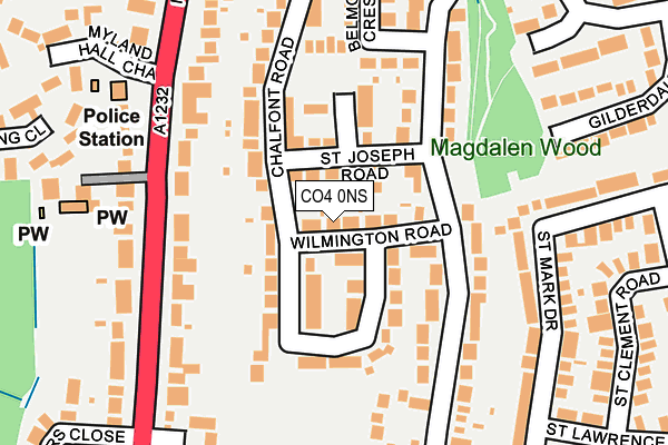 CO4 0NS map - OS OpenMap – Local (Ordnance Survey)
