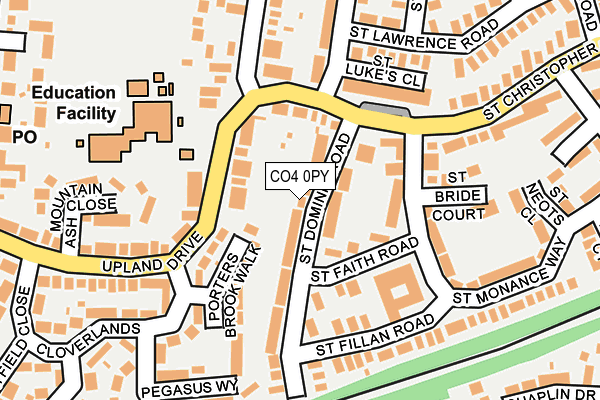 CO4 0PY map - OS OpenMap – Local (Ordnance Survey)