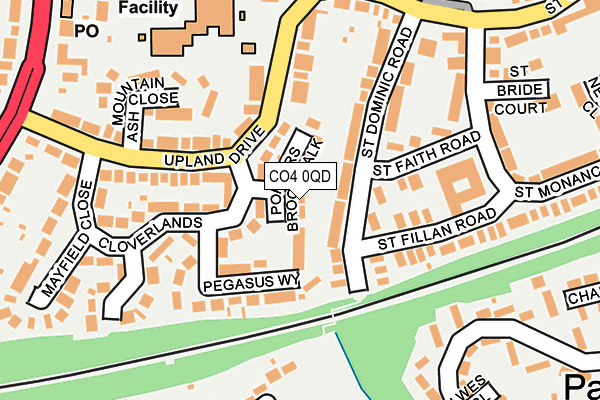 CO4 0QD map - OS OpenMap – Local (Ordnance Survey)