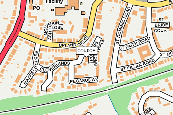 CO4 0QE map - OS OpenMap – Local (Ordnance Survey)