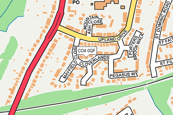 CO4 0QF map - OS OpenMap – Local (Ordnance Survey)
