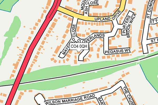 CO4 0QH map - OS OpenMap – Local (Ordnance Survey)