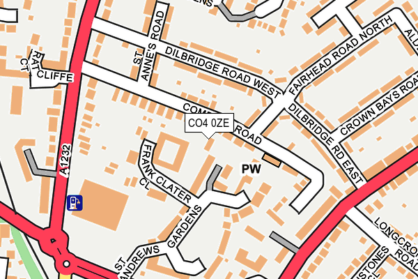 CO4 0ZE map - OS OpenMap – Local (Ordnance Survey)