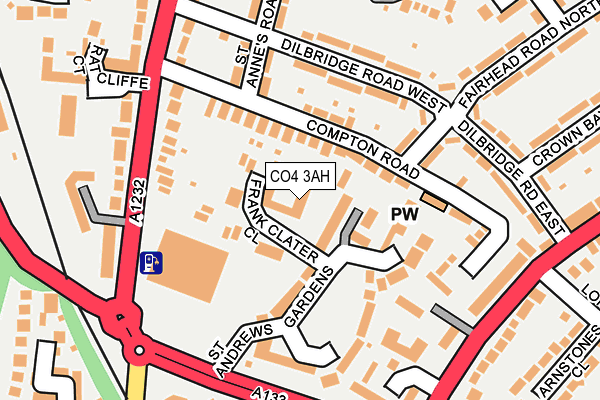 CO4 3AH map - OS OpenMap – Local (Ordnance Survey)