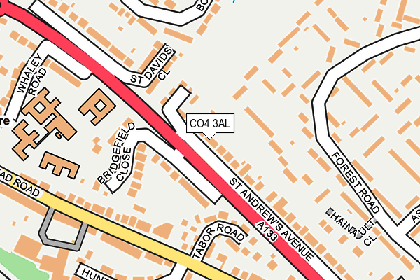 CO4 3AL map - OS OpenMap – Local (Ordnance Survey)