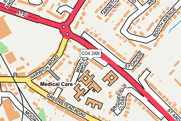 CO4 3AN map - OS OpenMap – Local (Ordnance Survey)