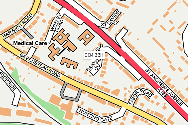 CO4 3BH map - OS OpenMap – Local (Ordnance Survey)