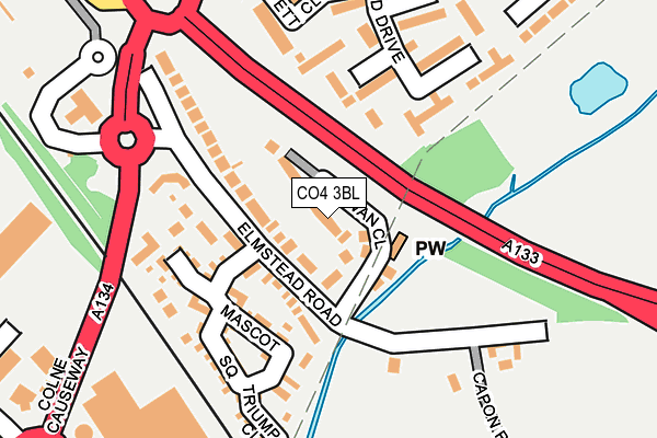 CO4 3BL map - OS OpenMap – Local (Ordnance Survey)