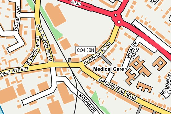 CO4 3BN map - OS OpenMap – Local (Ordnance Survey)