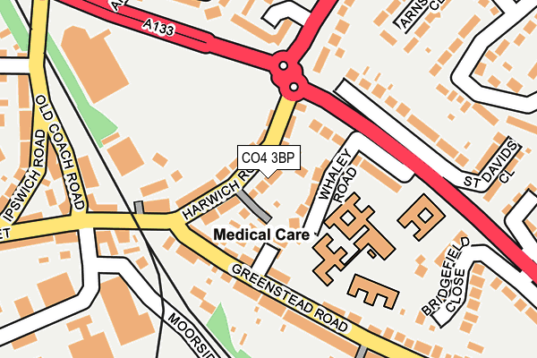 CO4 3BP map - OS OpenMap – Local (Ordnance Survey)