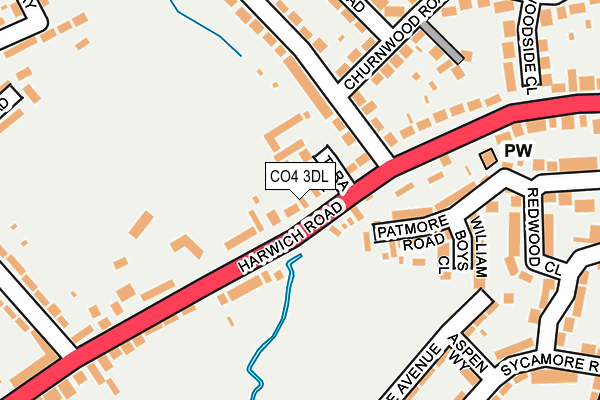 CO4 3DL map - OS OpenMap – Local (Ordnance Survey)