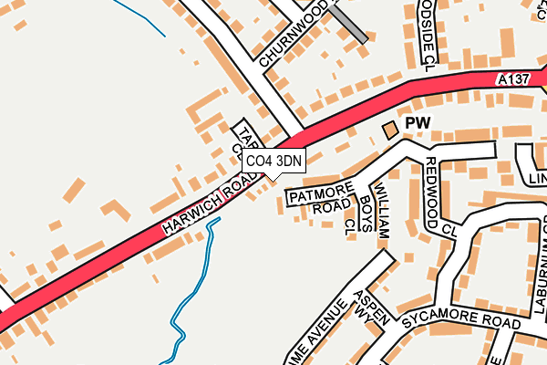 CO4 3DN map - OS OpenMap – Local (Ordnance Survey)