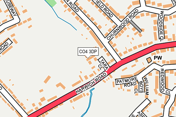 CO4 3DP map - OS OpenMap – Local (Ordnance Survey)