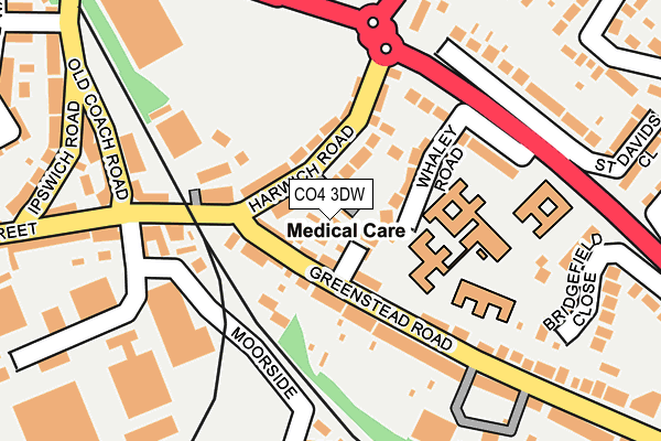 CO4 3DW map - OS OpenMap – Local (Ordnance Survey)