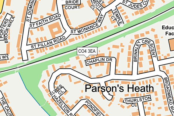 CO4 3EA map - OS OpenMap – Local (Ordnance Survey)