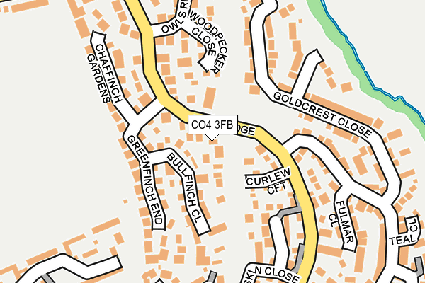 CO4 3FB map - OS OpenMap – Local (Ordnance Survey)