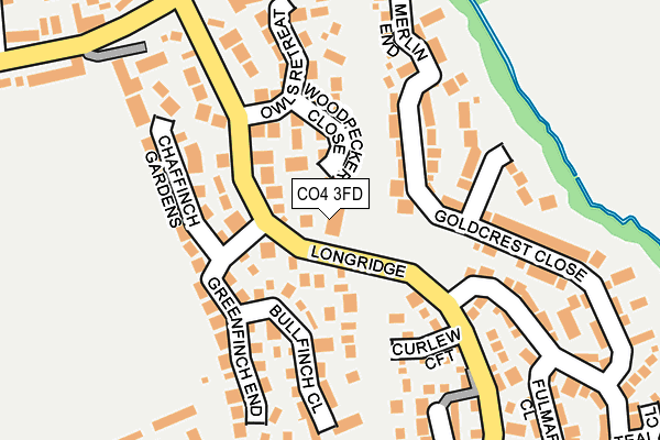 CO4 3FD map - OS OpenMap – Local (Ordnance Survey)