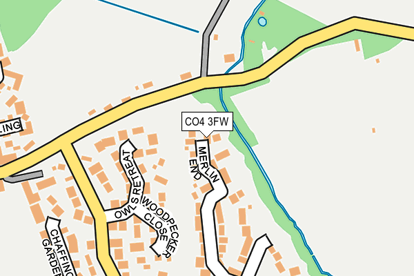 CO4 3FW map - OS OpenMap – Local (Ordnance Survey)