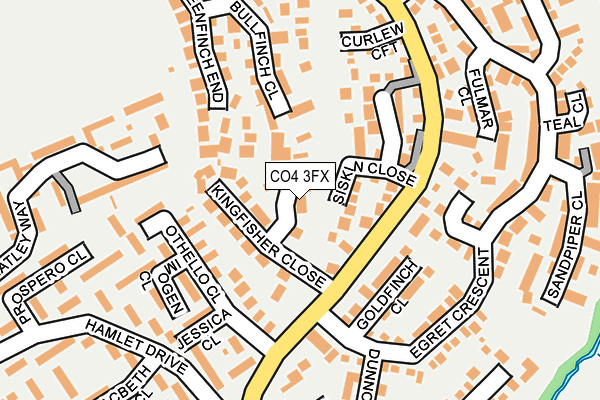 CO4 3FX map - OS OpenMap – Local (Ordnance Survey)
